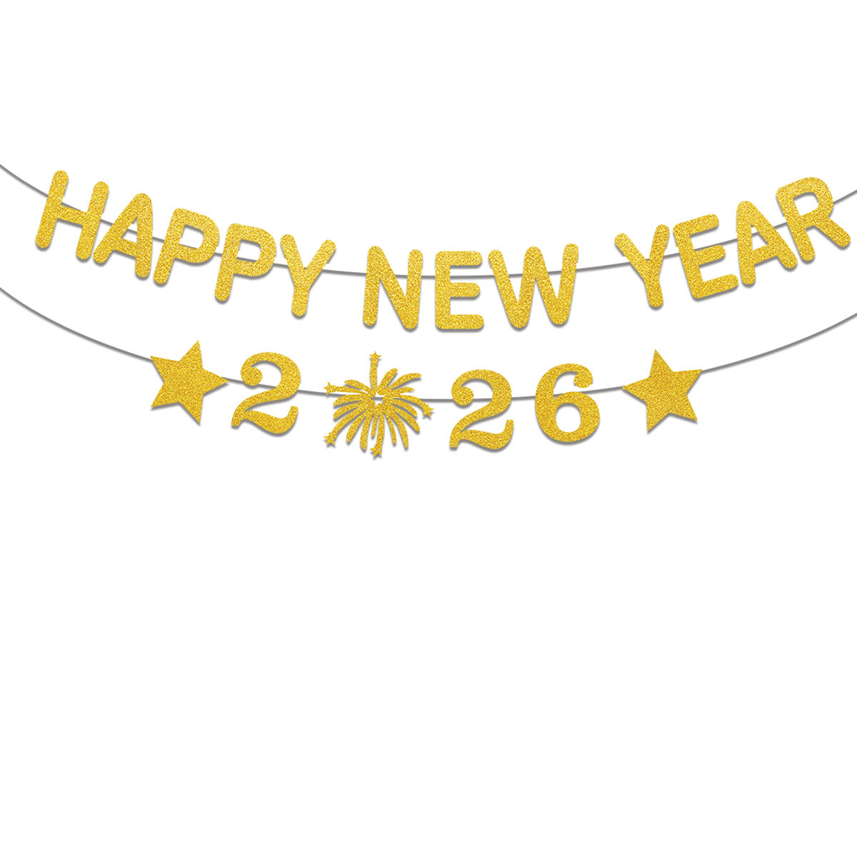 1Set 2026 Happy New Year Decor - Party Banner Gold reseña y precio