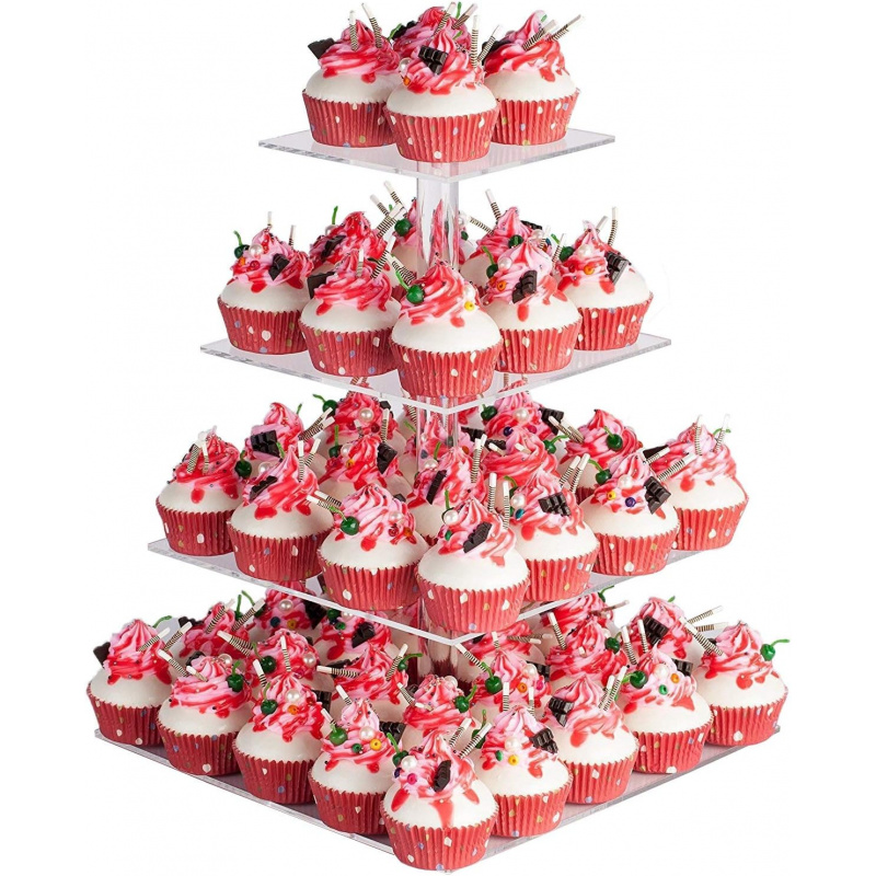 YestBuy 4 Tier Acrylic Cupcake - Cupcake Stand Tier reseña y precio