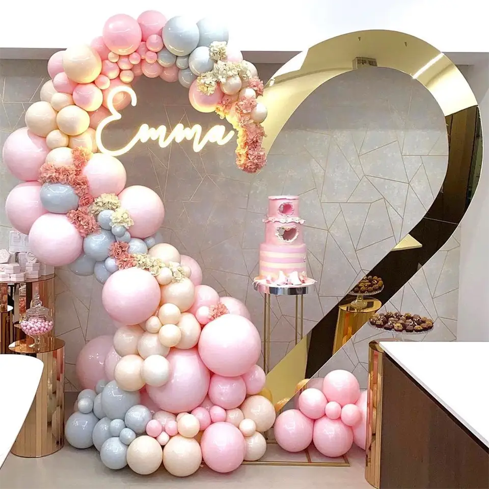 Hot Sale Gold Trim Flower Acry - Party Event Supplier reseña y precio