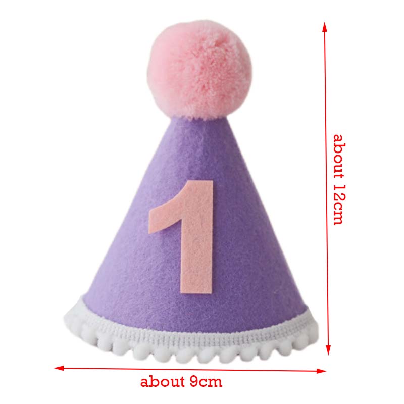 Purple Birthday Hat 1 2 3 4 5  - Party Hat Cone reseña y precio