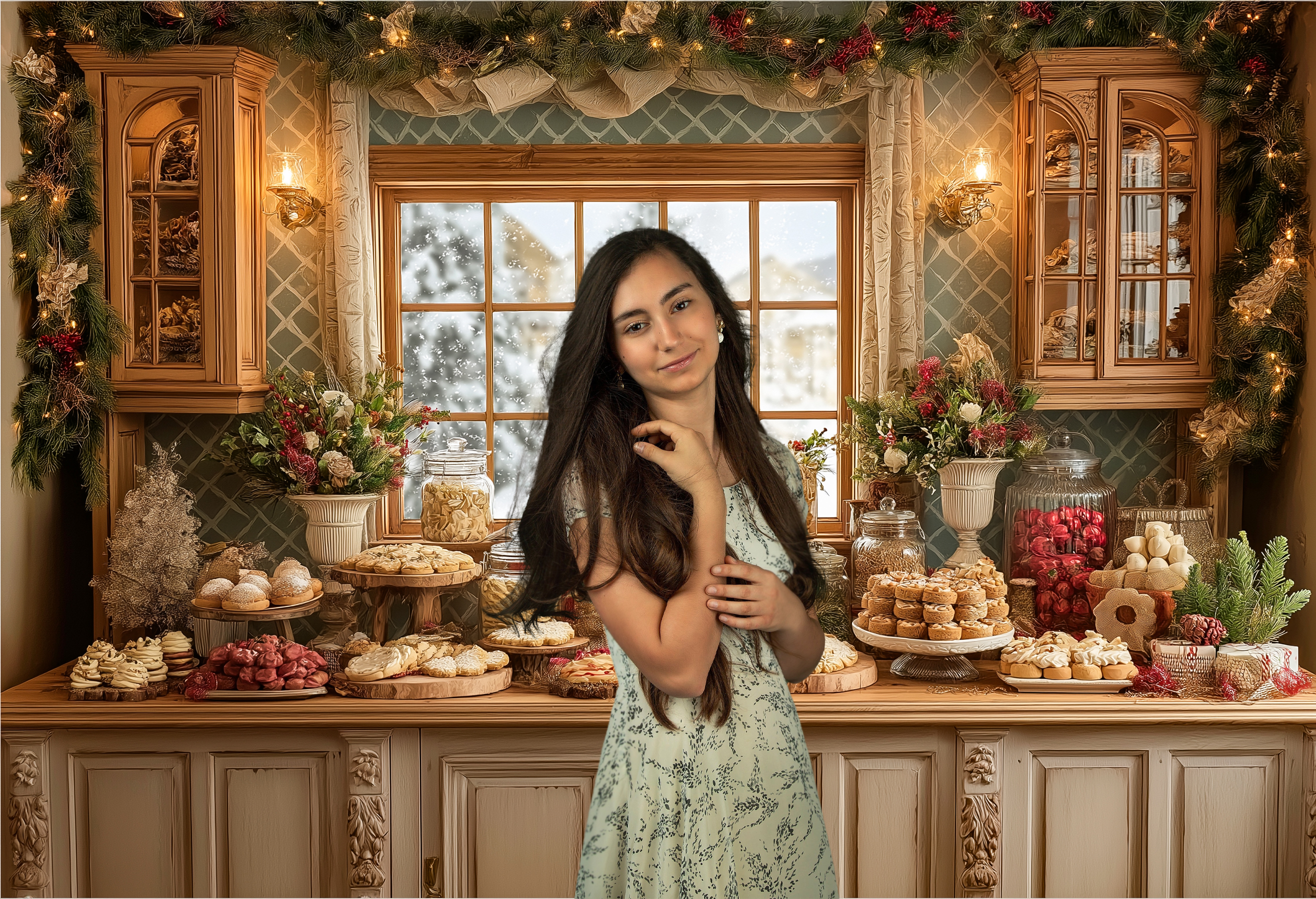 Christmas-Themed Dessert Table - Dessert Table Backdrop reseña y precio