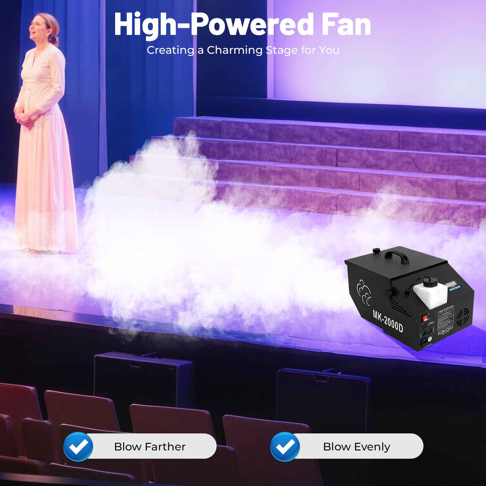 Low Lying Smoke Machine 1200W  - Event Party Dj reseña y precio