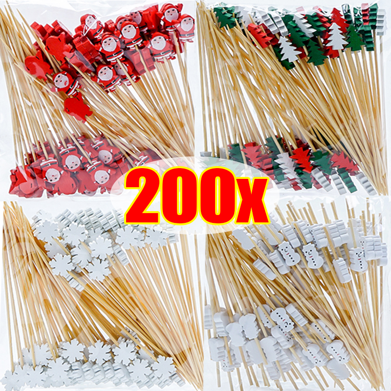200/50PCS Christmas Fruit Skew - Centerpiece Stick reseña y precio