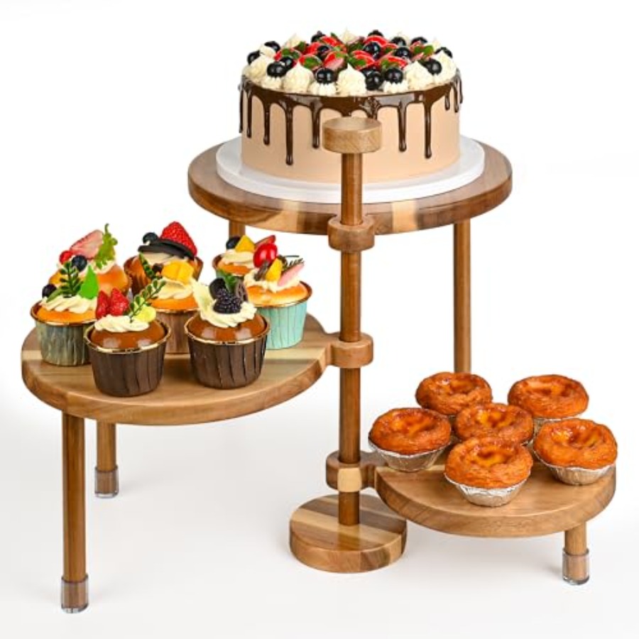 3 Tier Round Cupcake Stand 360 - Cupcake Stand Tier reseña y precio