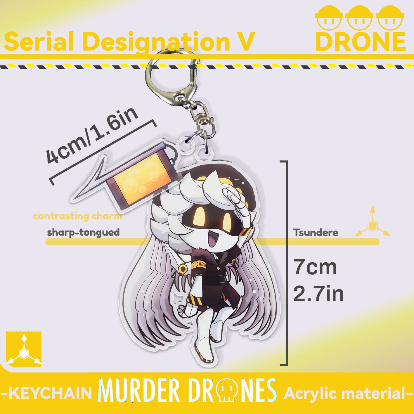 Murder Drones Keychain.,2D Acr - Supply Event reseña y precio