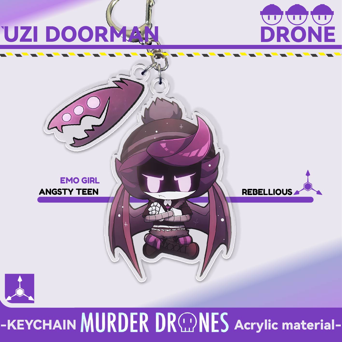 Murder Drones Keychain.,2D Acr - Supply Event reseña y precio