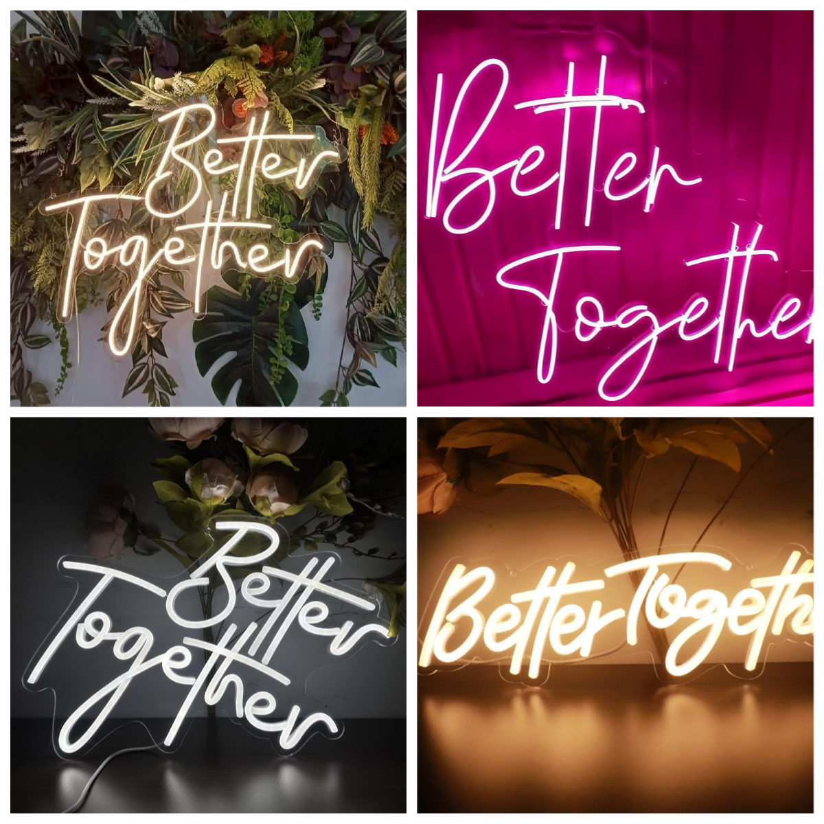 Better Together Neon Sign USB  - Neon Sign Party reseña y precio