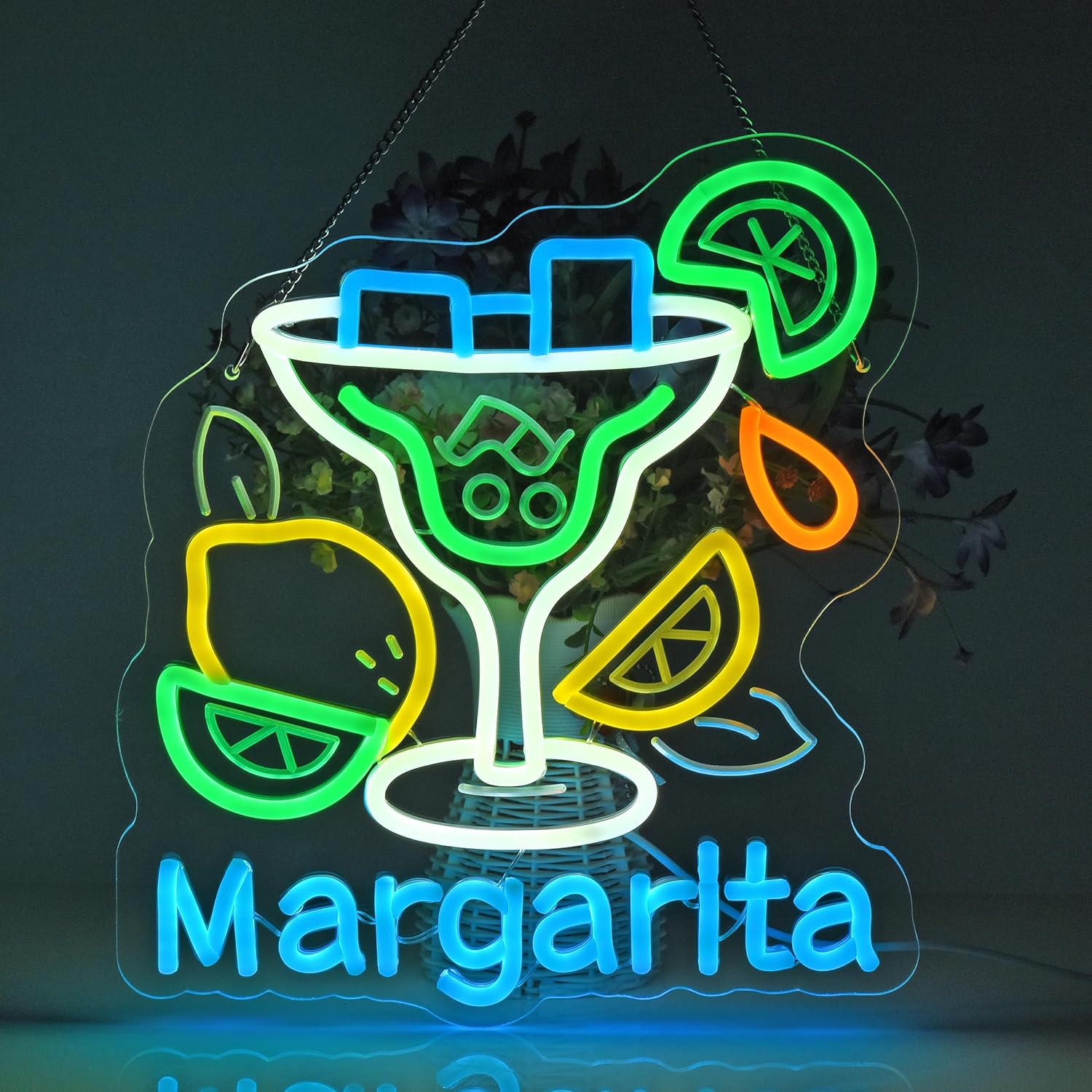 Margarita Neon Sign Wall Art D - Neon Sign Party reseña y precio