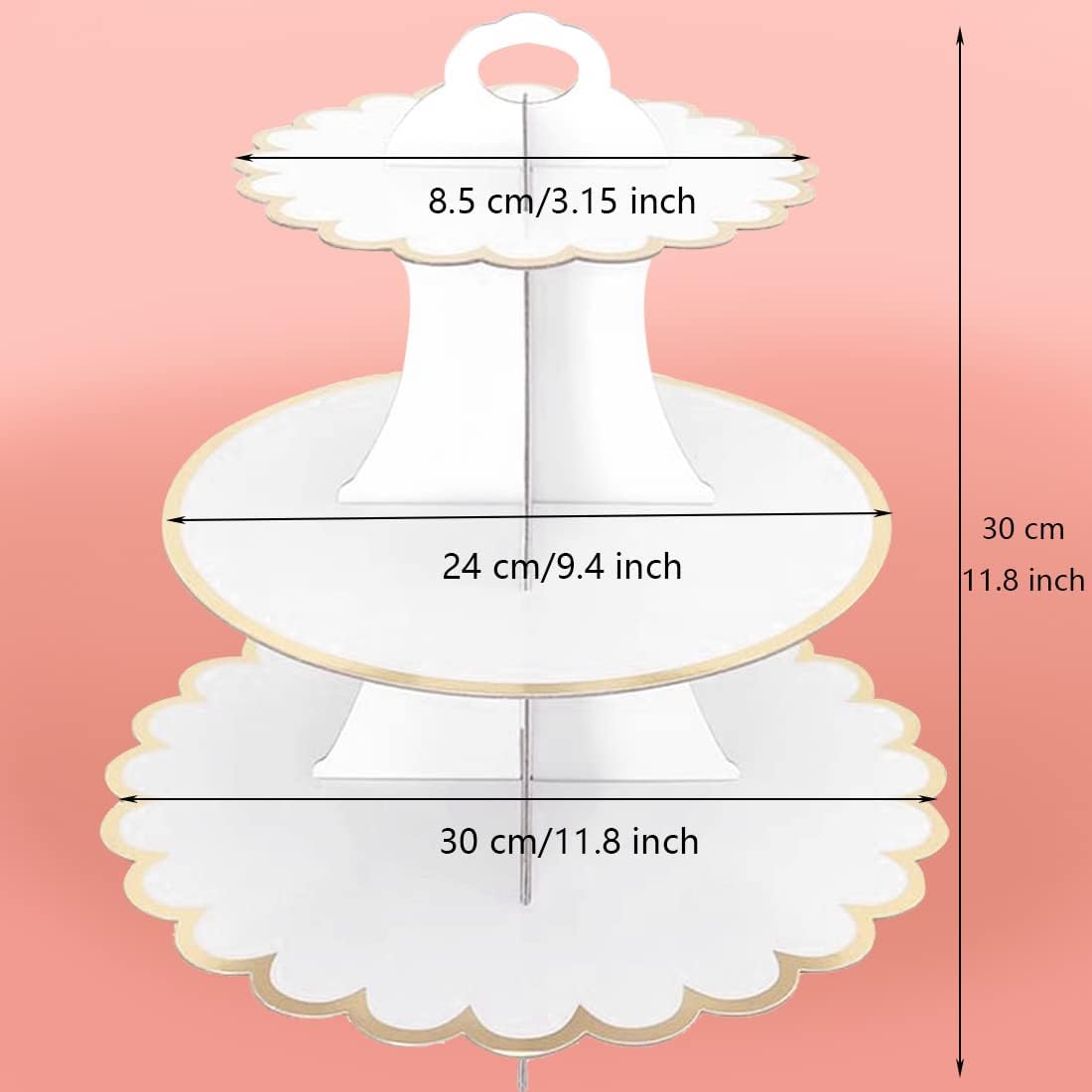 Cardboard Cake Stand 3 Tier, D - Cupcake Stand Tier reseña y precio