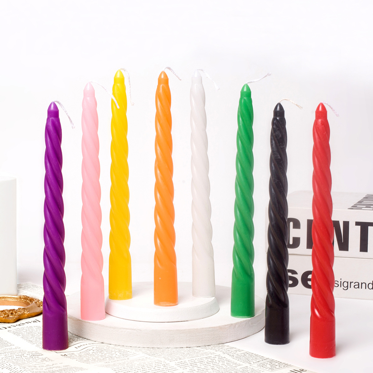 4pcs 20cm Plain Twisted Ribbed - Centerpiece Stick reseña y precio