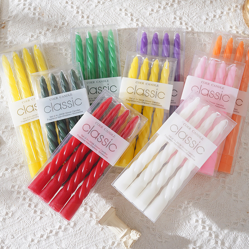 4pcs 20cm Plain Twisted Ribbed - Centerpiece Stick reseña y precio