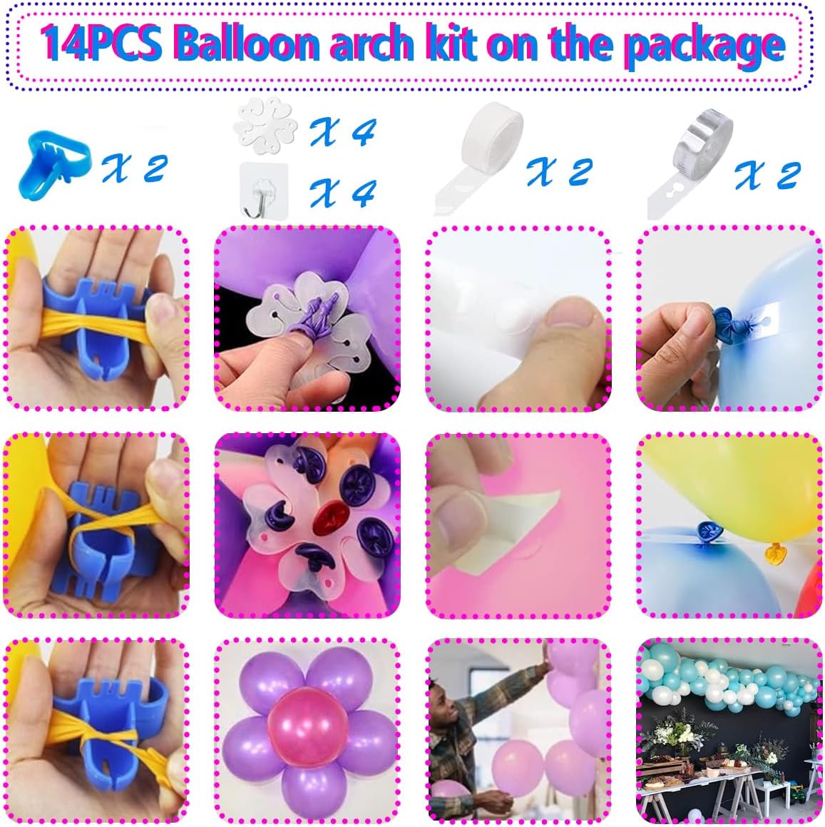 Electric Balloon Pump with 14  - Balloon Arch Kit reseña y precio