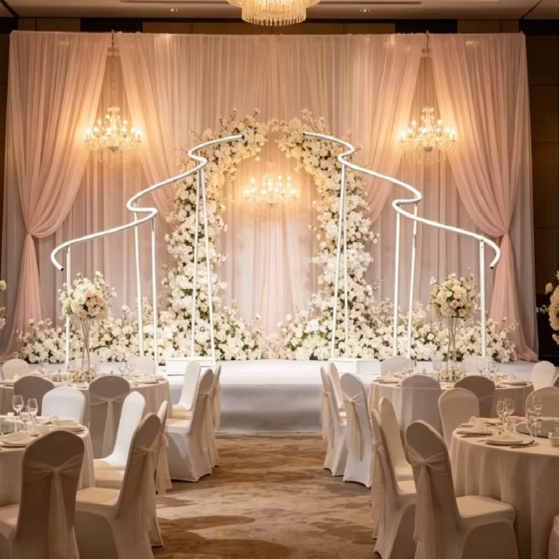 Luxury Wave Shape Frame Outdoo - Party Event Supply Store reseña y precio