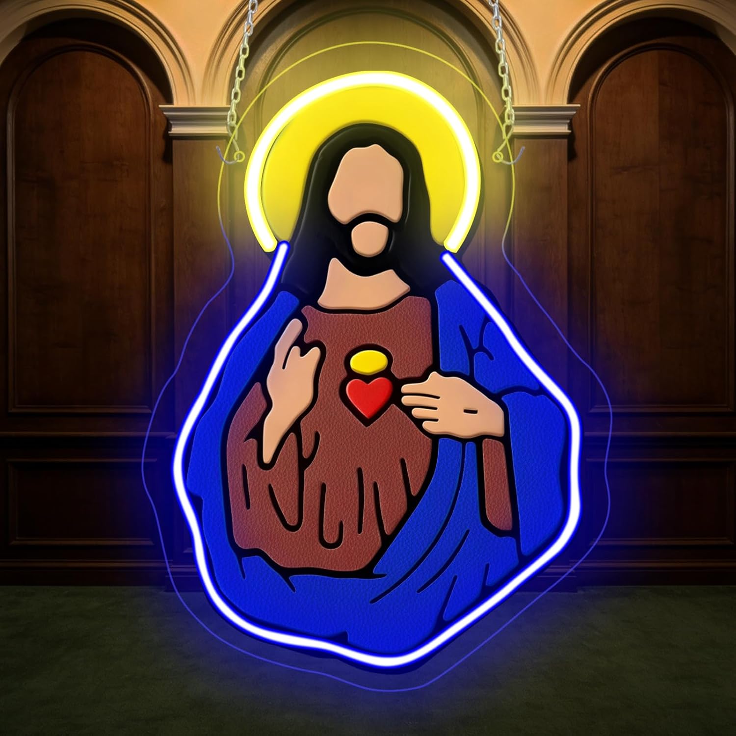 Sacred Heart of Jesus Neon Sig - Neon Sign Party reseña y precio