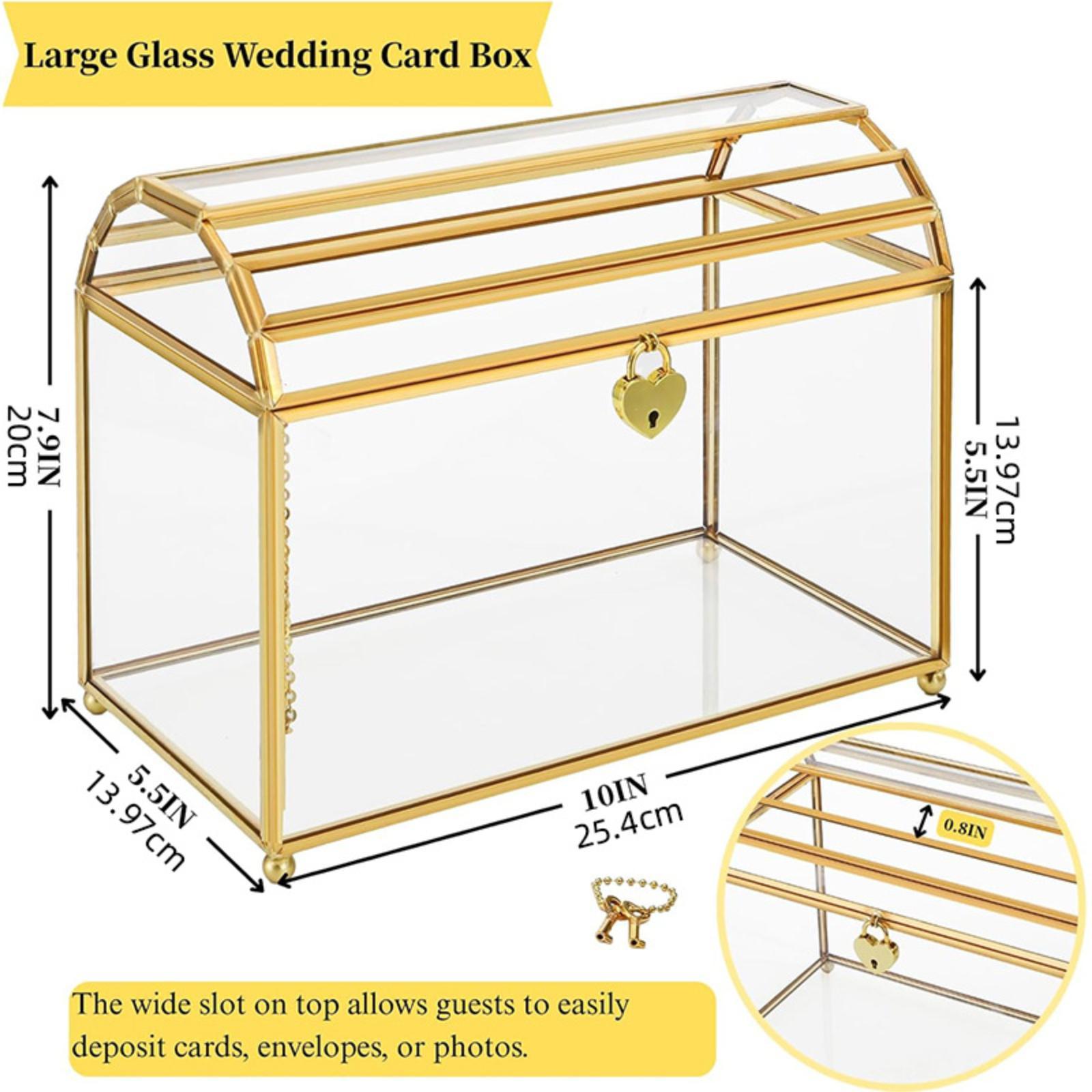 Glass Wedding Card Box Storage - Event Party Box reseña y precio