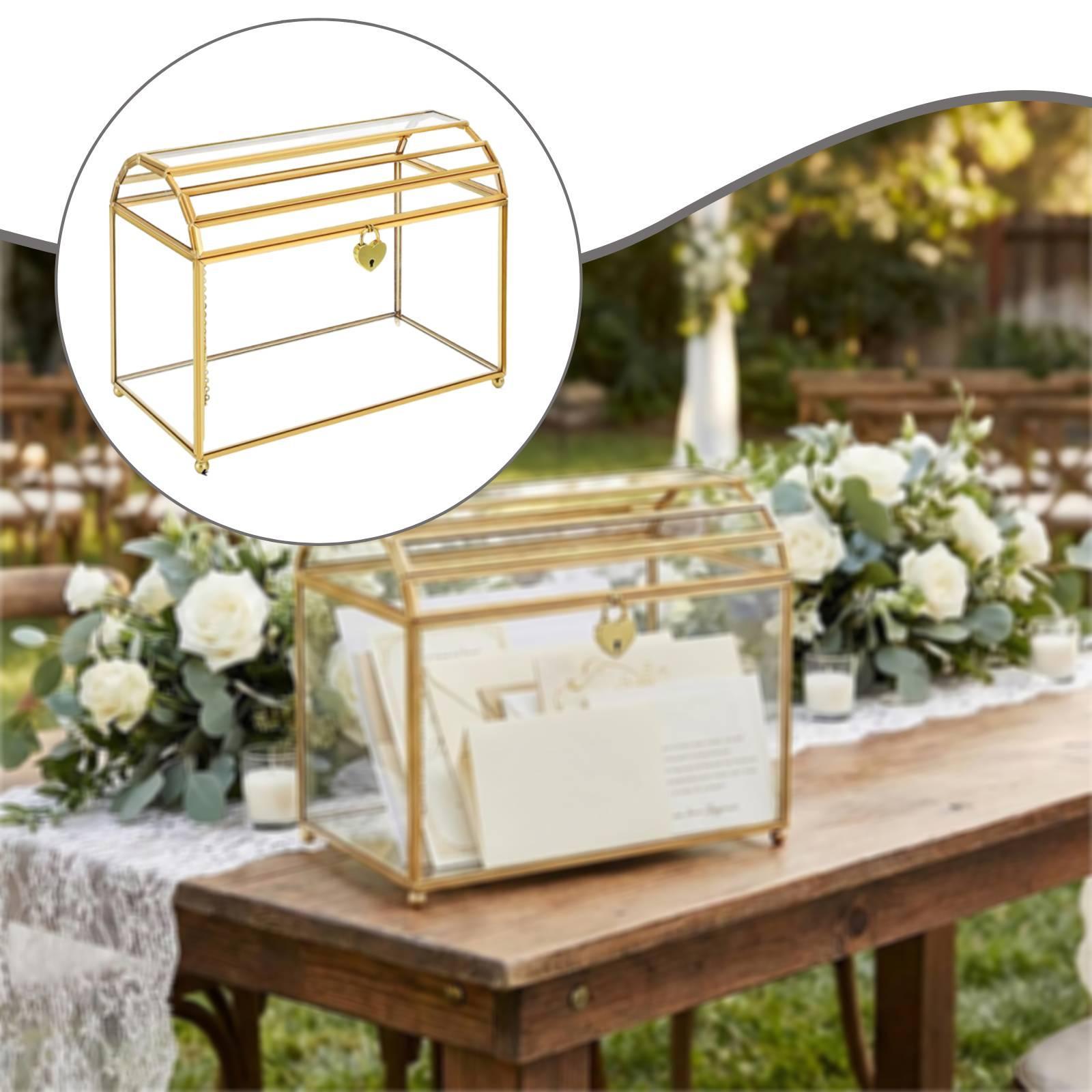 Glass Wedding Card Box Storage - Event Party Box reseña y precio