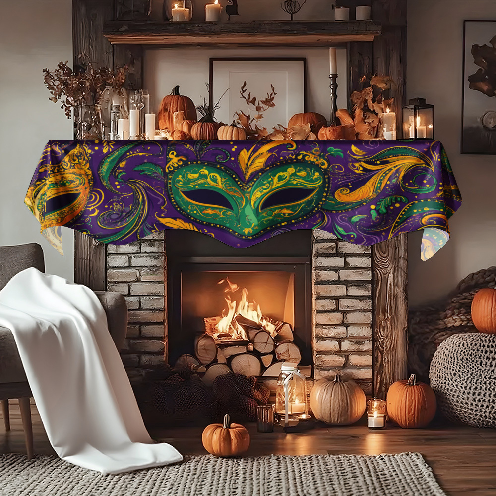 1Pc Carnival Mask Fireplace Sc - Party Banner Gold reseña y precio