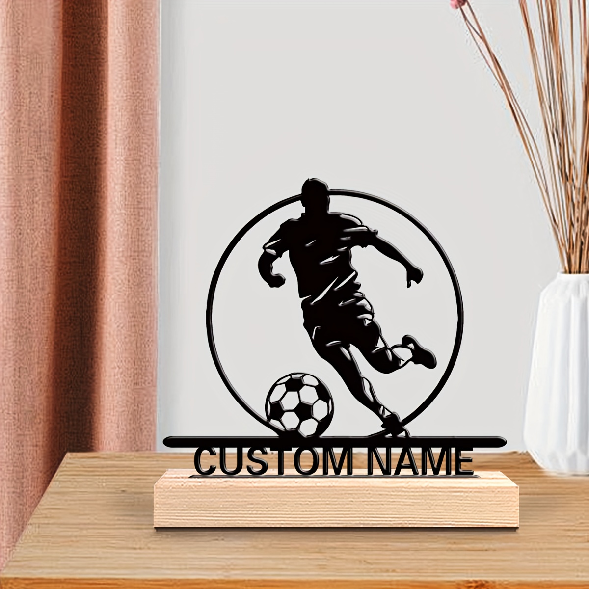 Custom Soccer Player Metal Sta - Event Party reseña y precio