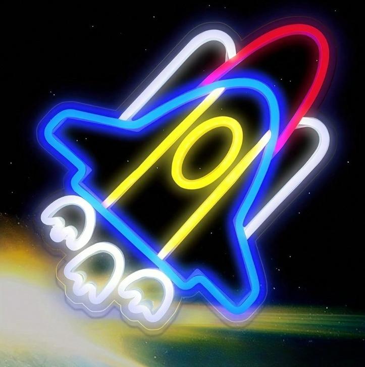 Rocket Neon Sign USB Neon Ligh - Neon Sign Party reseña y precio