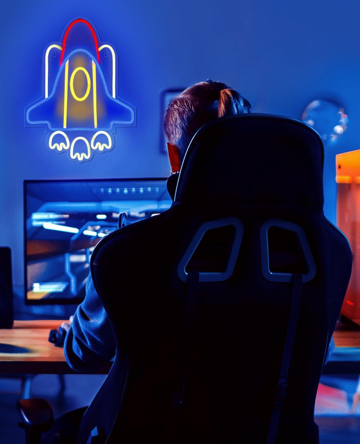 Rocket Neon Sign USB Neon Ligh - Neon Sign Party reseña y precio