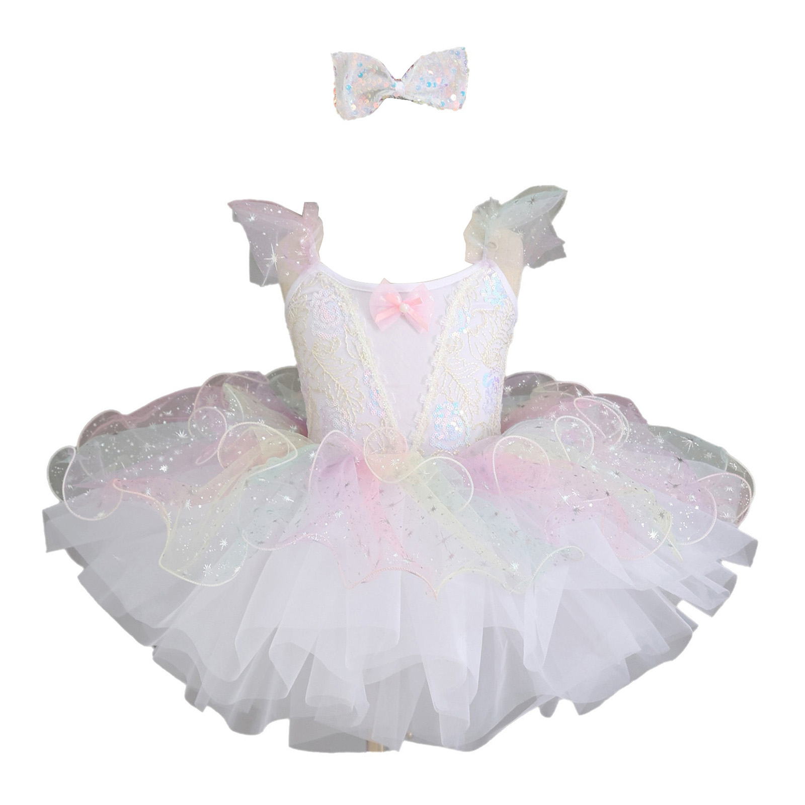 Kids Girls Ballet Dance Dress  - Glitter Tablecloth reseña y precio