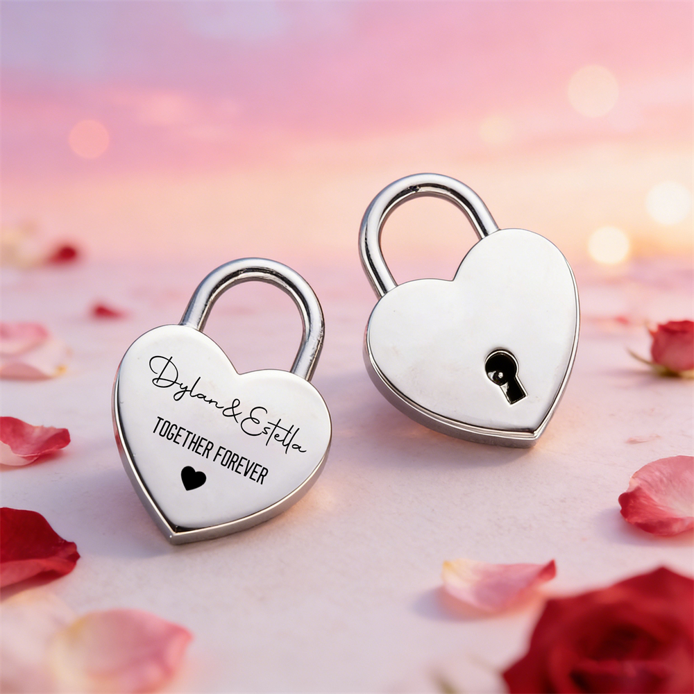 Custom Name Heart-Shaped Padlo - Eve Party reseña y precio