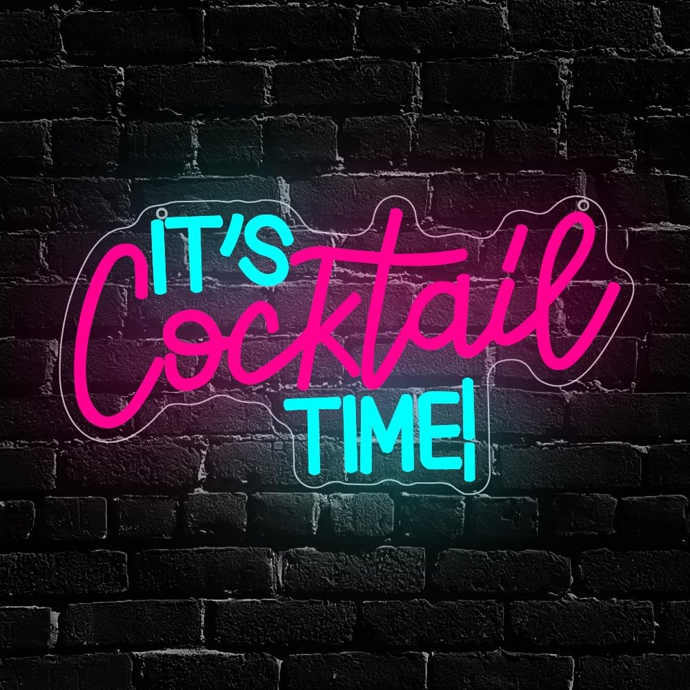 Cocktails Neon Sign USB Powere - Neon Sign Party reseña y precio
