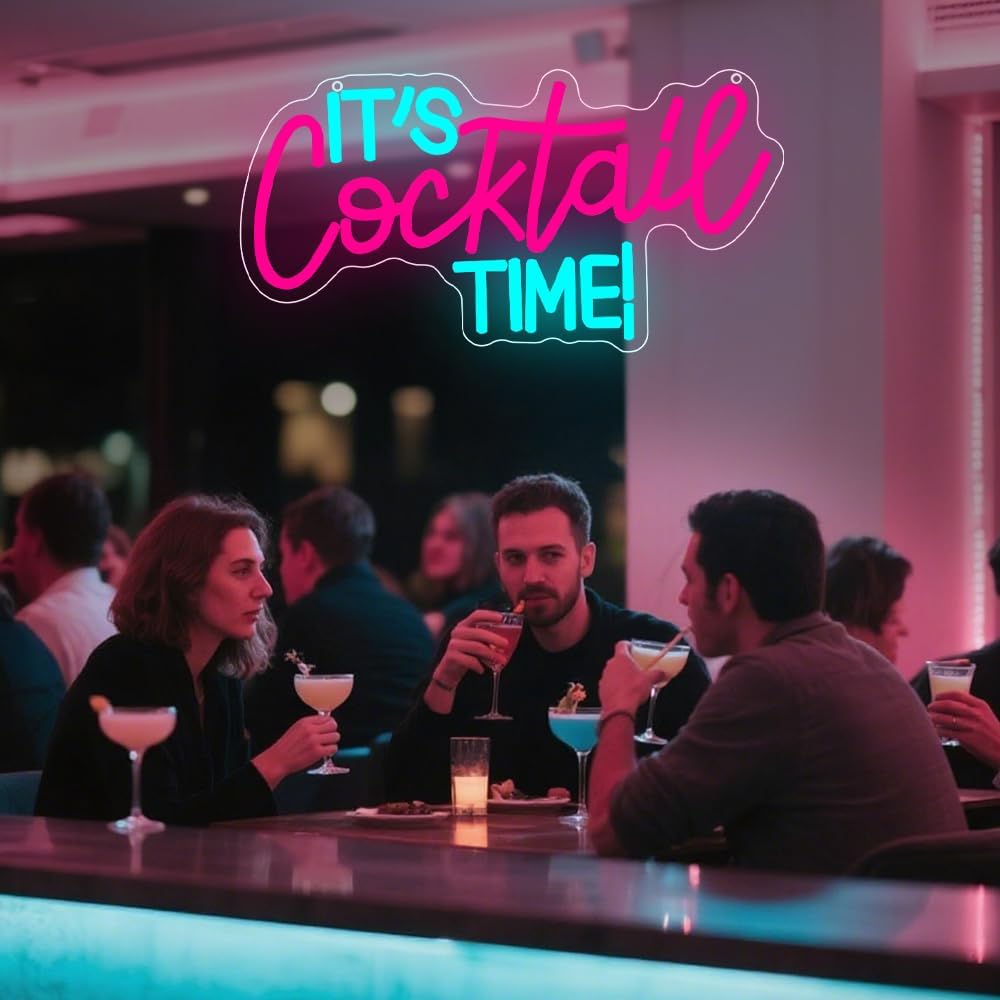 Cocktails Neon Sign USB Powere - Neon Sign Party reseña y precio