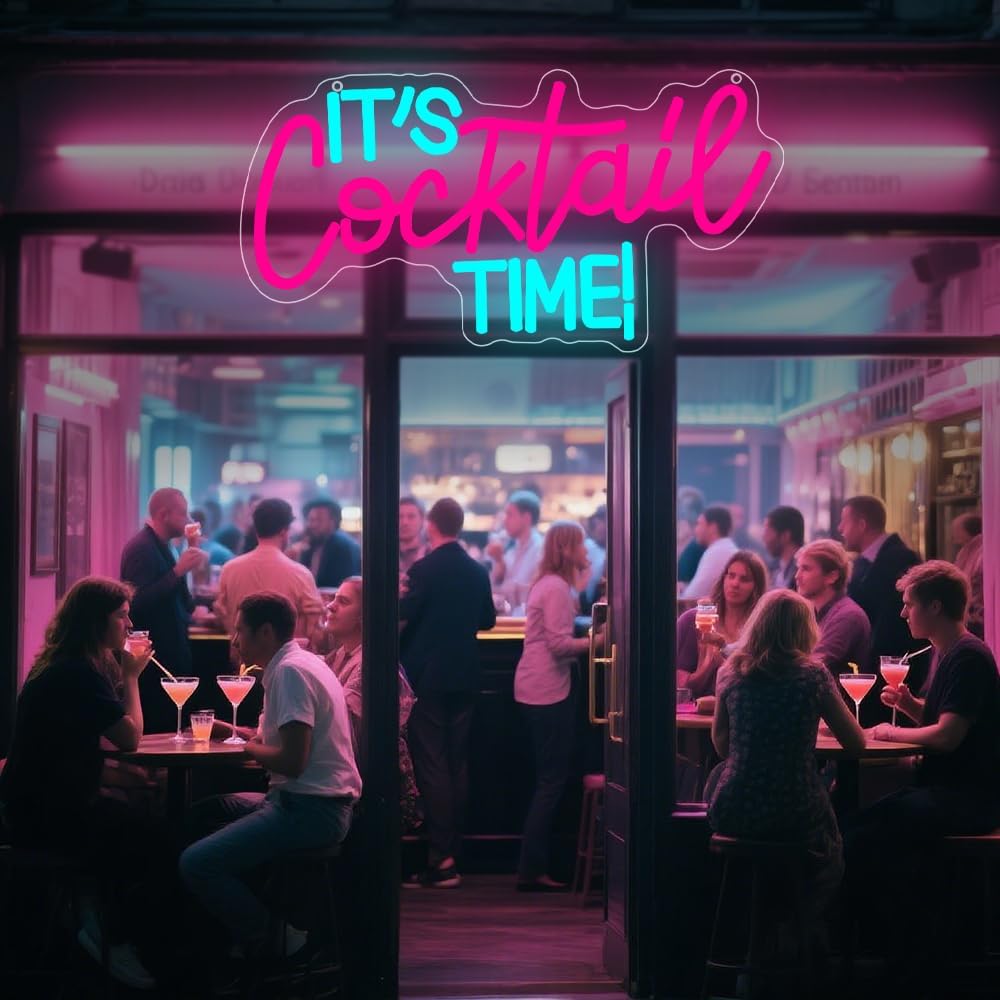 Cocktails Neon Sign USB Powere - Neon Sign Party reseña y precio