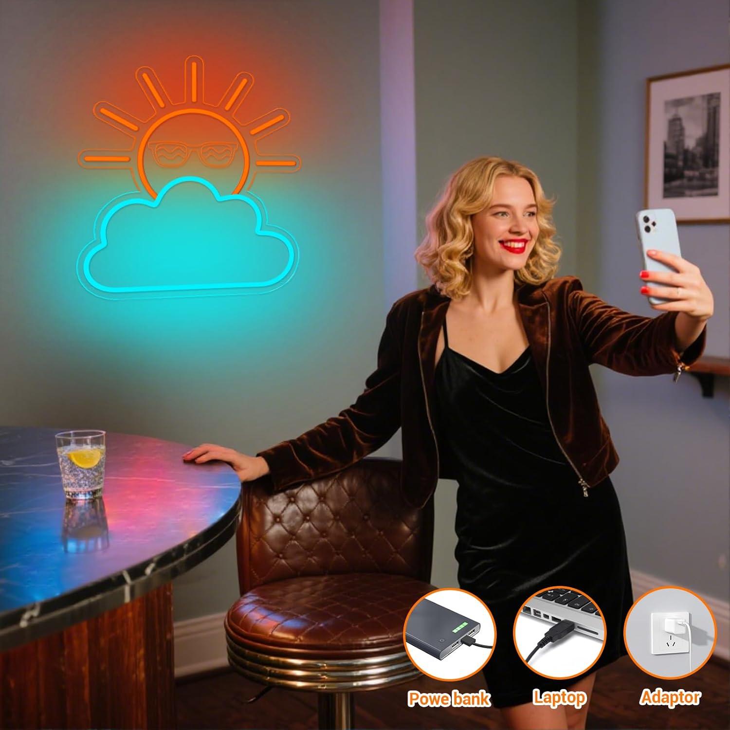 Sunrise Sunset Neon Sign USB P - Neon Sign Party reseña y precio