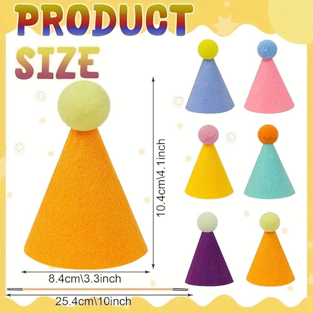 6 pcs Mini Party Hats: Lightwe - Party Hat Cone reseña y precio