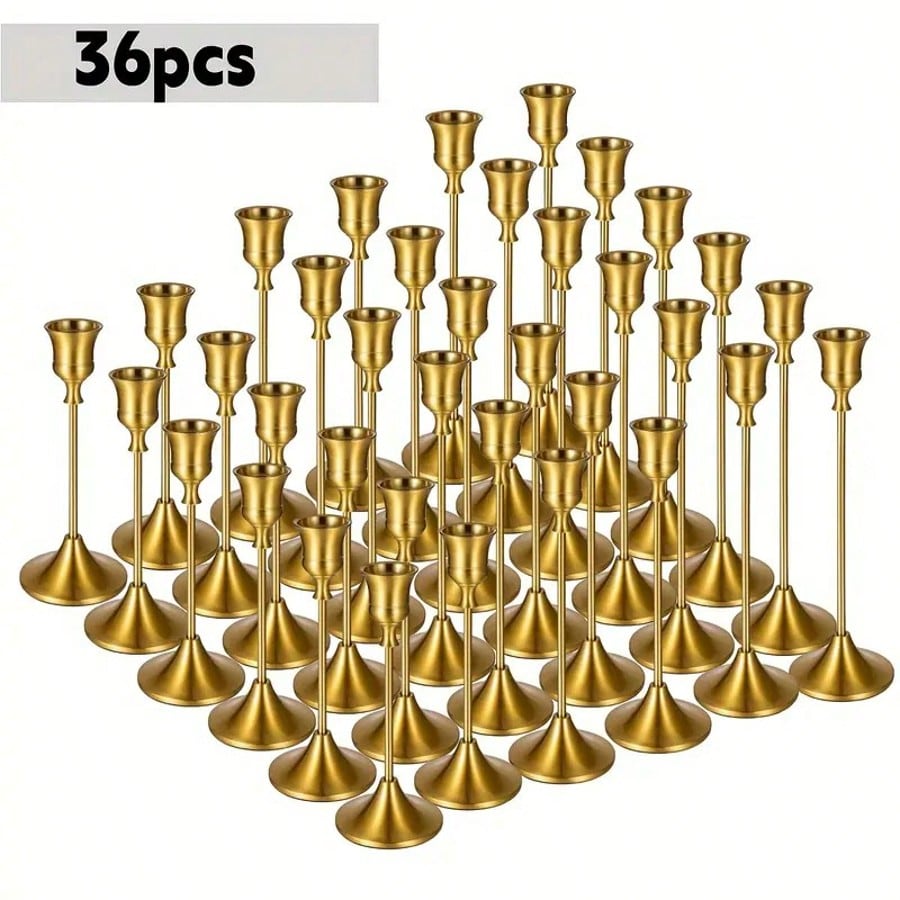 36 Pcs Taper Candle Holders Bu - Centerpiece Stick reseña y precio
