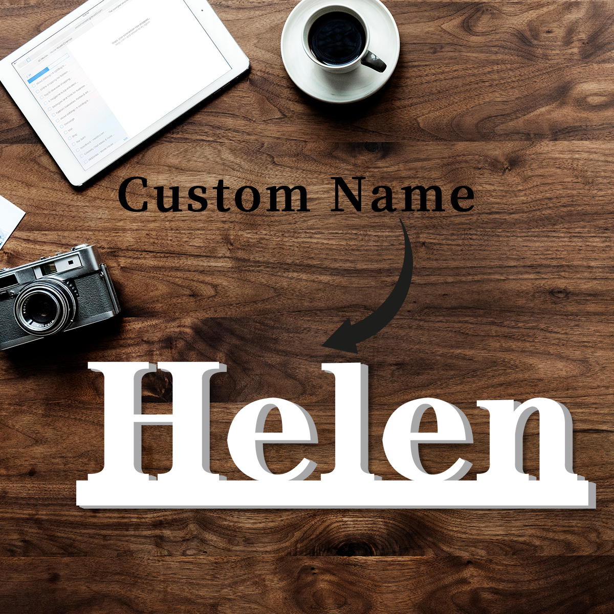 1pc Custom Text Sign,Name Deco - Event & Party Supply Photos reseña y precio
