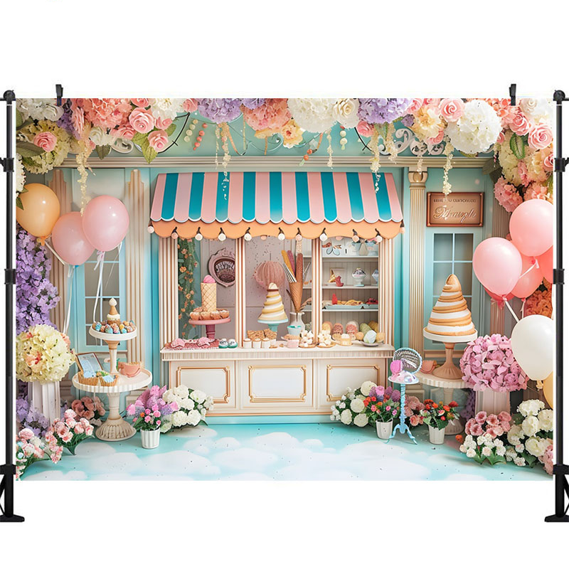 Ice Cream Photography Backgrou - Party Event Supply Store reseña y precio