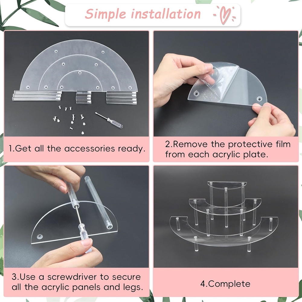 1/2pack Acrylic Display Riser  - Cupcake Stand Tier reseña y precio