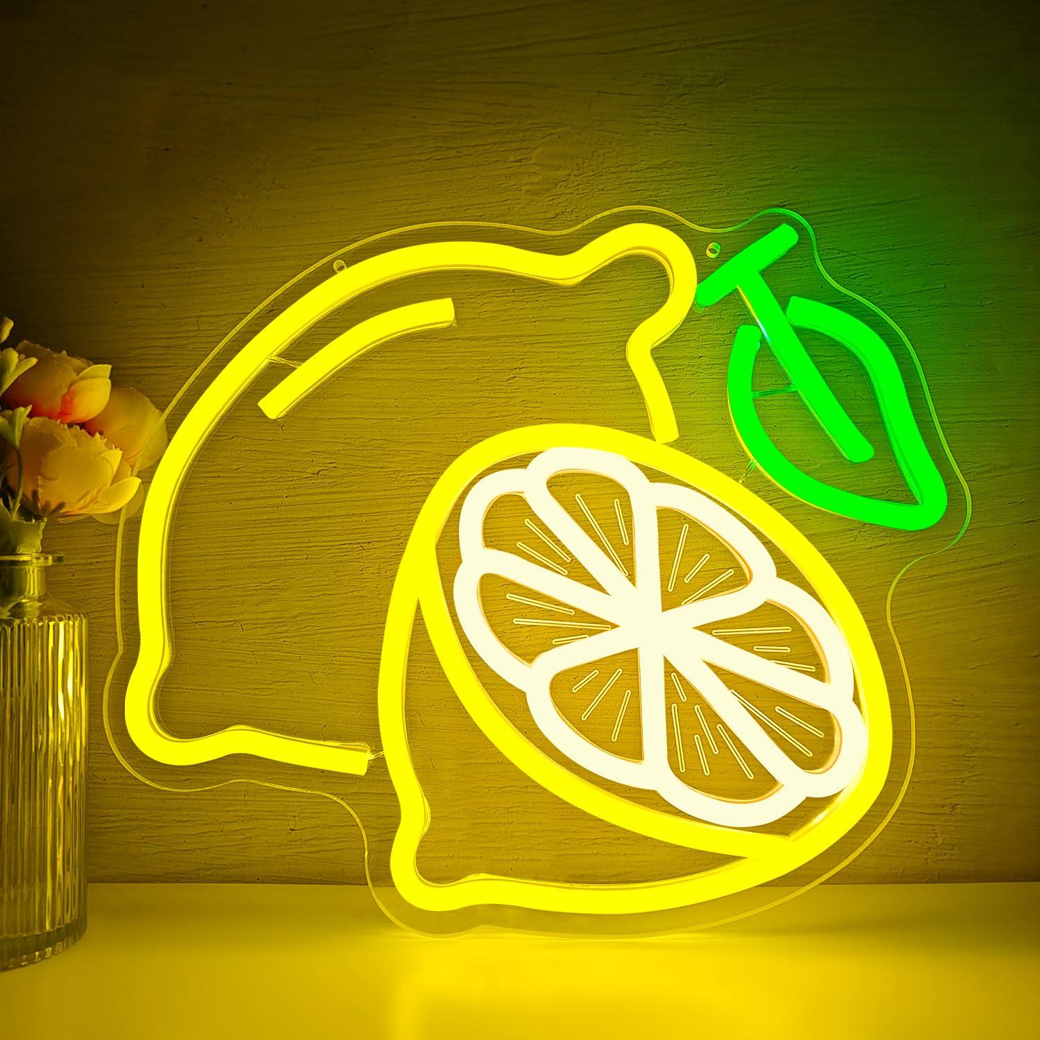 Lemon Neon Sign Dimmable LED L - Neon Sign Party reseña y precio