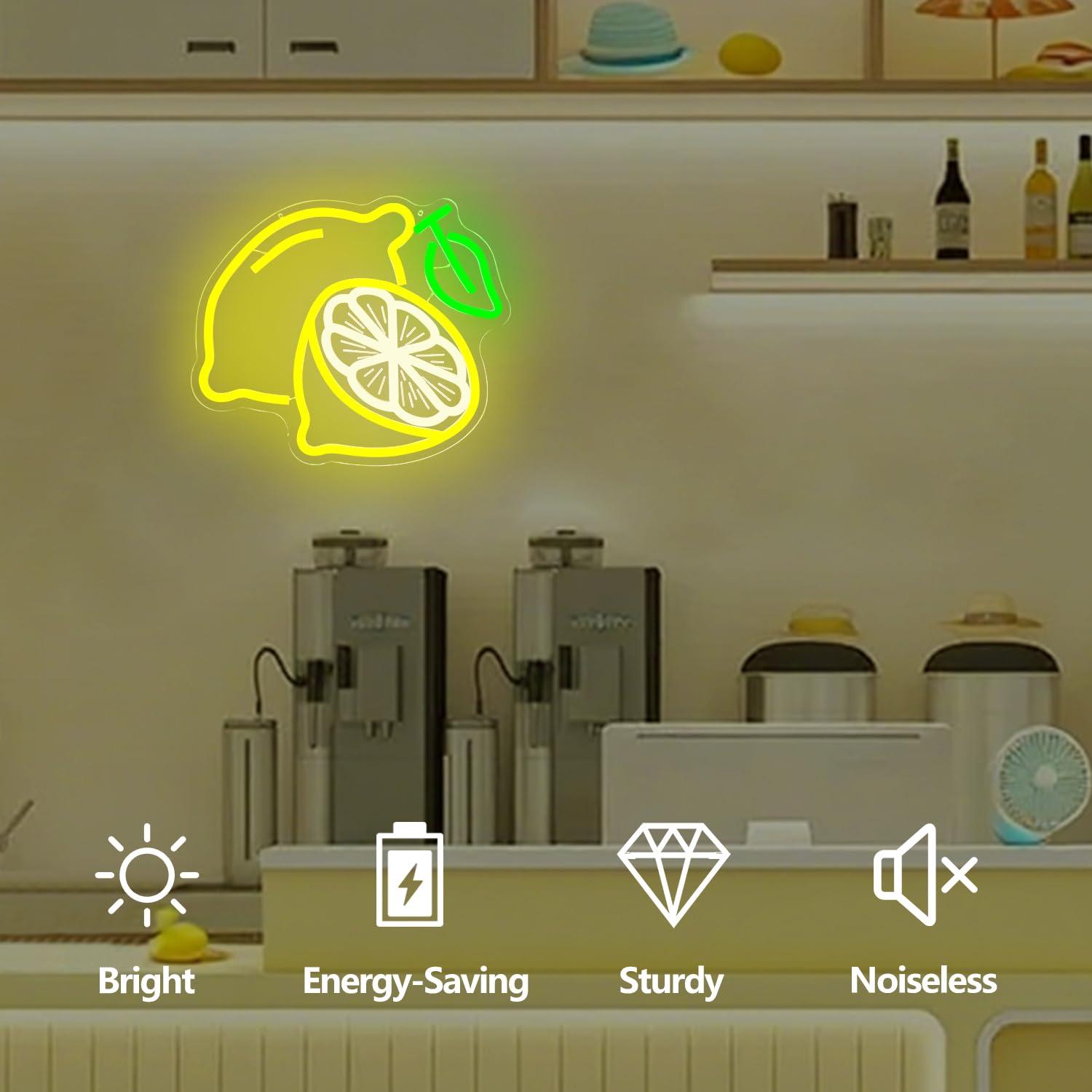 Lemon Neon Sign Dimmable LED L - Neon Sign Party reseña y precio