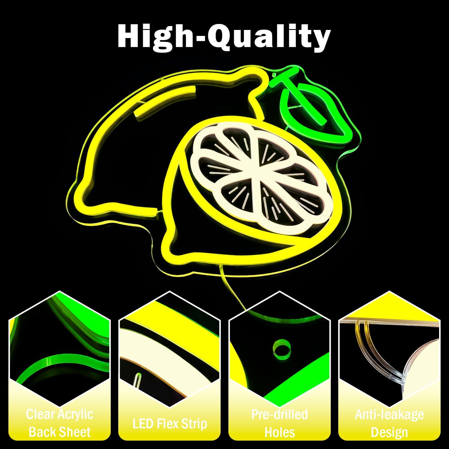 Lemon Neon Sign Dimmable LED L - Neon Sign Party reseña y precio