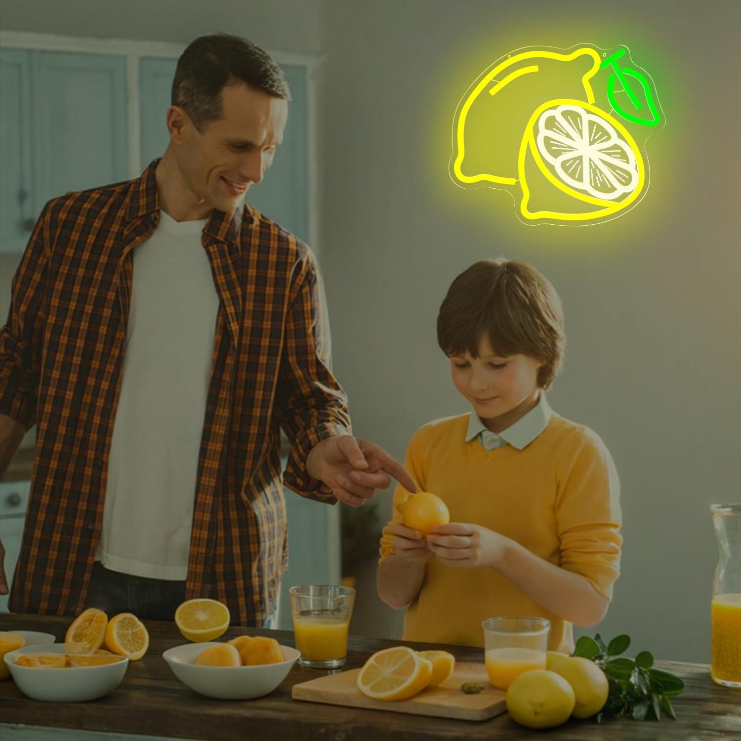 Lemon Neon Sign Dimmable LED L - Neon Sign Party reseña y precio