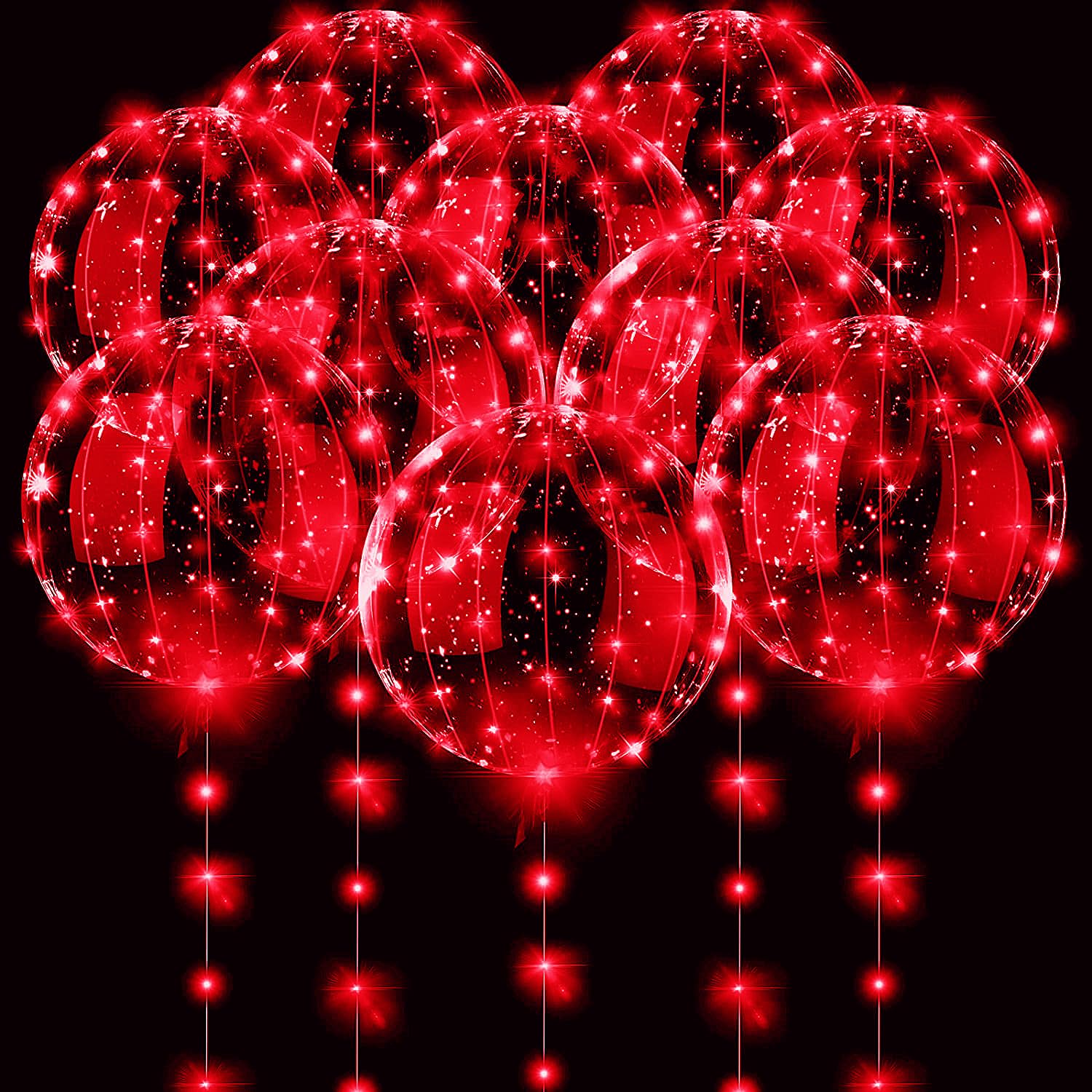3 set Red Light Up Led Clear B - Led Balloon Light reseña y precio
