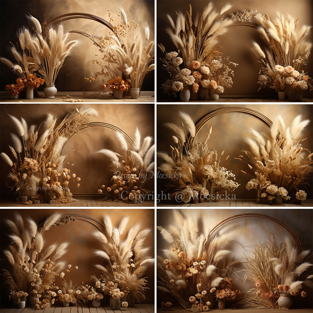 Mocsicka Boho Retro Brown Phot - Dessert Table Backdrop reseña y precio