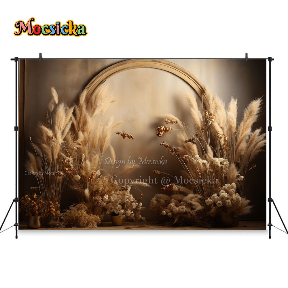 Mocsicka Boho Retro Brown Phot - Dessert Table Backdrop reseña y precio