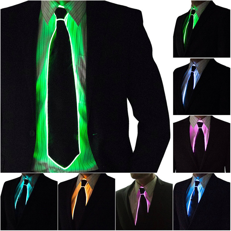 Men Glowing Tie EL Wire Neon L - Event Party Dj reseña y precio