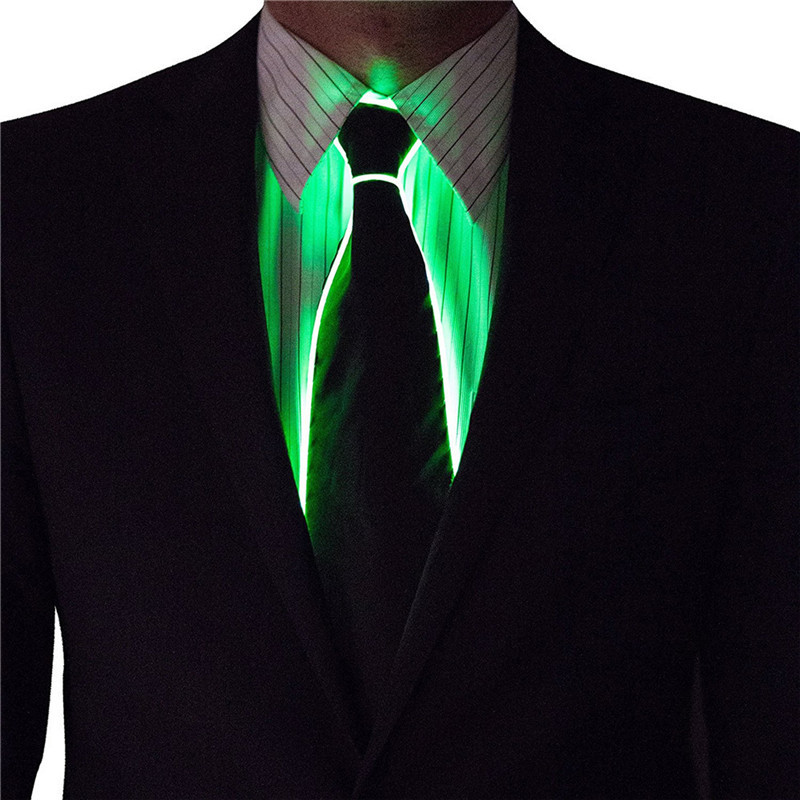 Men Glowing Tie EL Wire Neon L - Event Party Dj reseña y precio