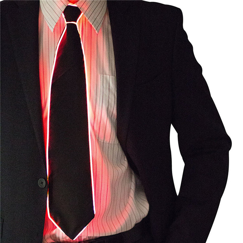 Men Glowing Tie EL Wire Neon L - Event Party Dj reseña y precio