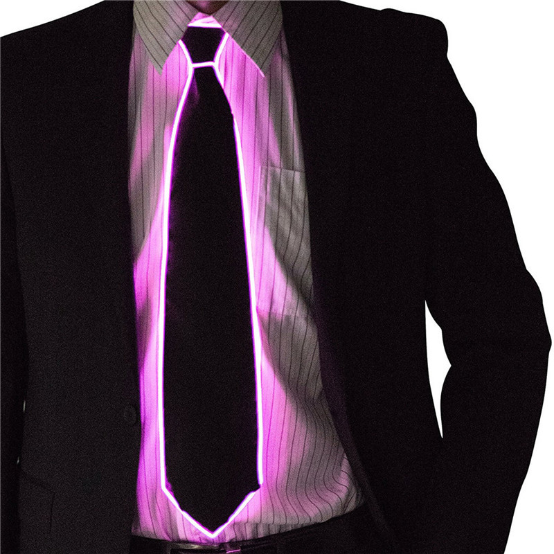 Men Glowing Tie EL Wire Neon L - Event Party Dj reseña y precio
