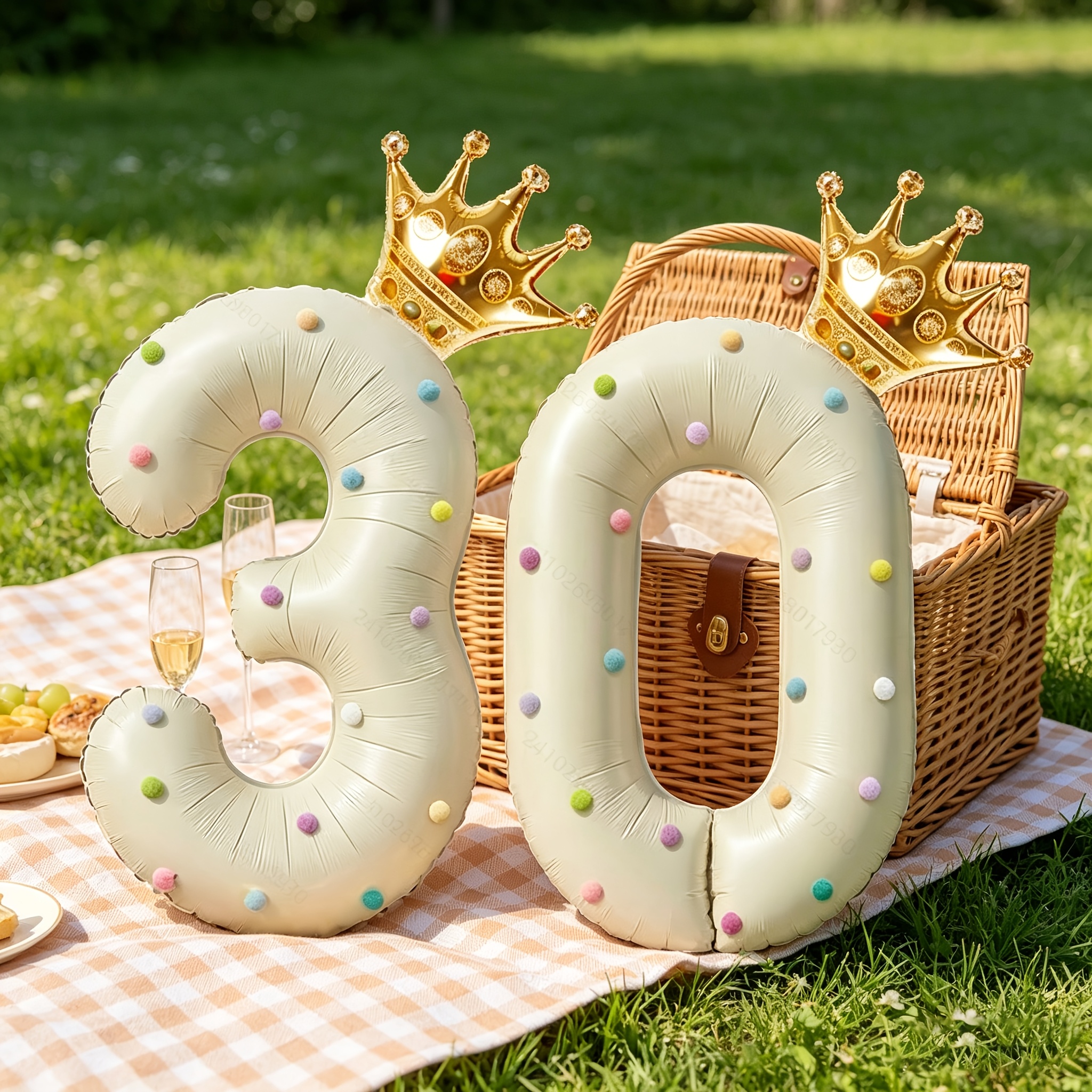 Large 40inch Cream-Colored Num - Party Event Supply Store reseña y precio