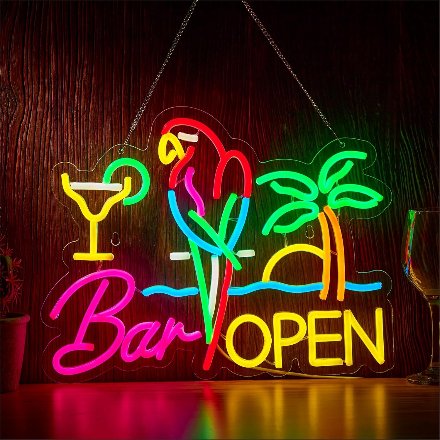 Bar Open Neon Sign Business Ar - Neon Sign Party reseña y precio