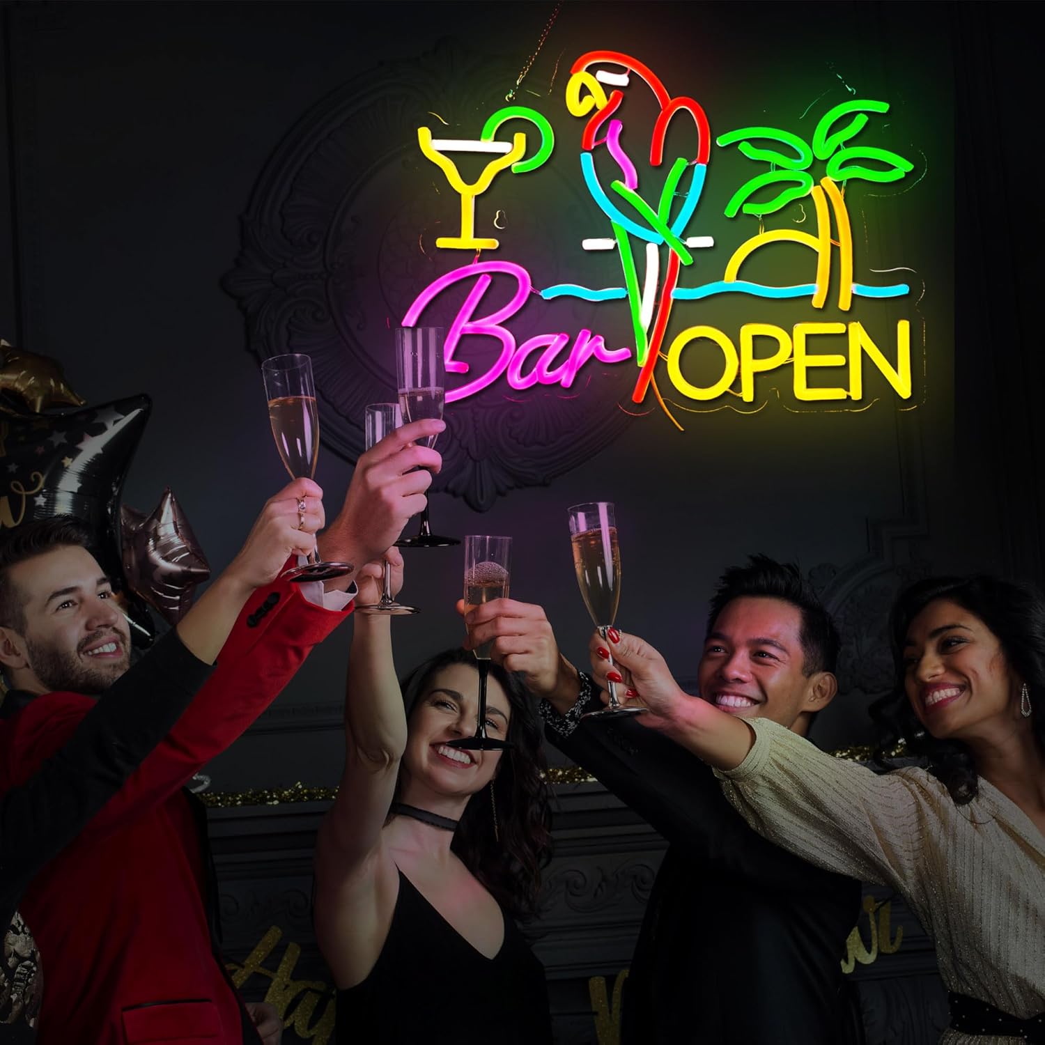 Bar Open Neon Sign Business Ar - Neon Sign Party reseña y precio