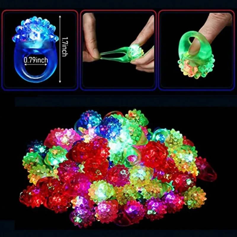 20/30/50pcs Glowing Rings LED  - Cotton Candy Cone reseña y precio